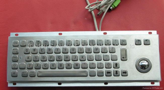 Industrial Metal Keyboard With Trackball Kb6d